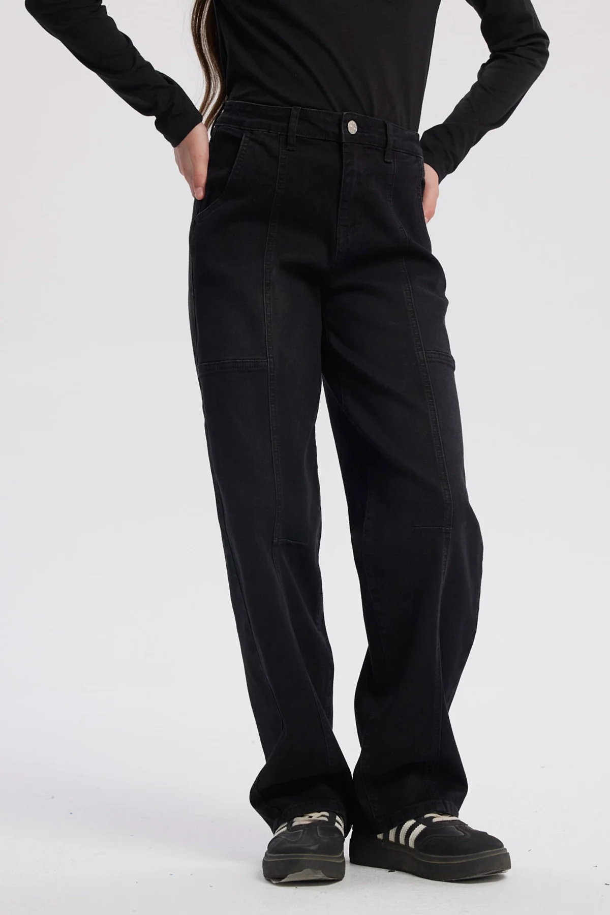 Jeans Niña Baggy Negro