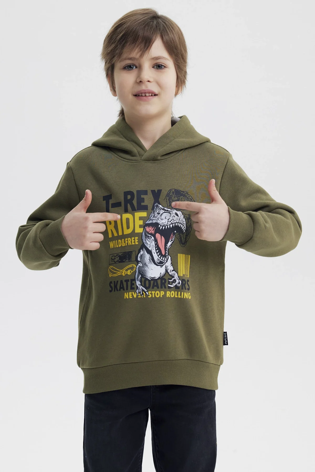 Polerón Niño Slim Verde Militar